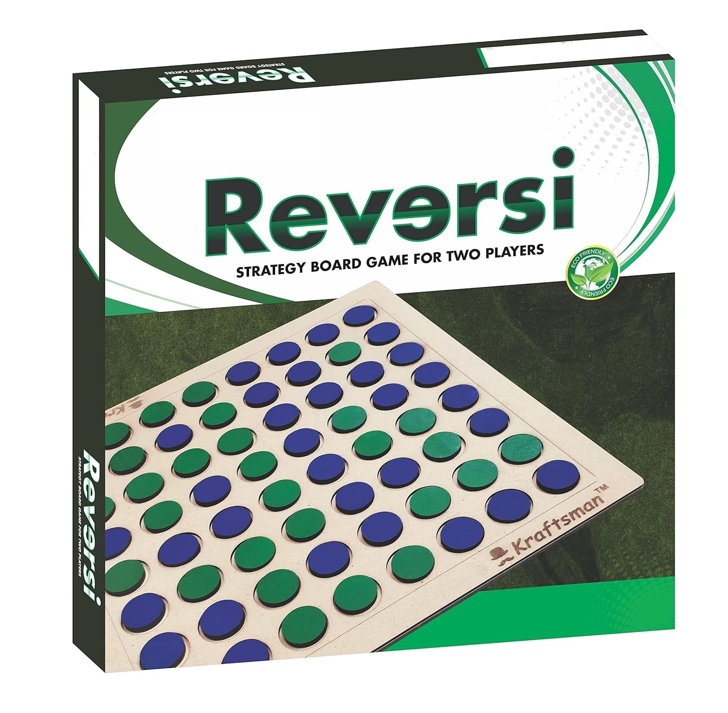 Wooden Reversi Board Game | Flip The Coin | 2 Players Game – Miles Retail